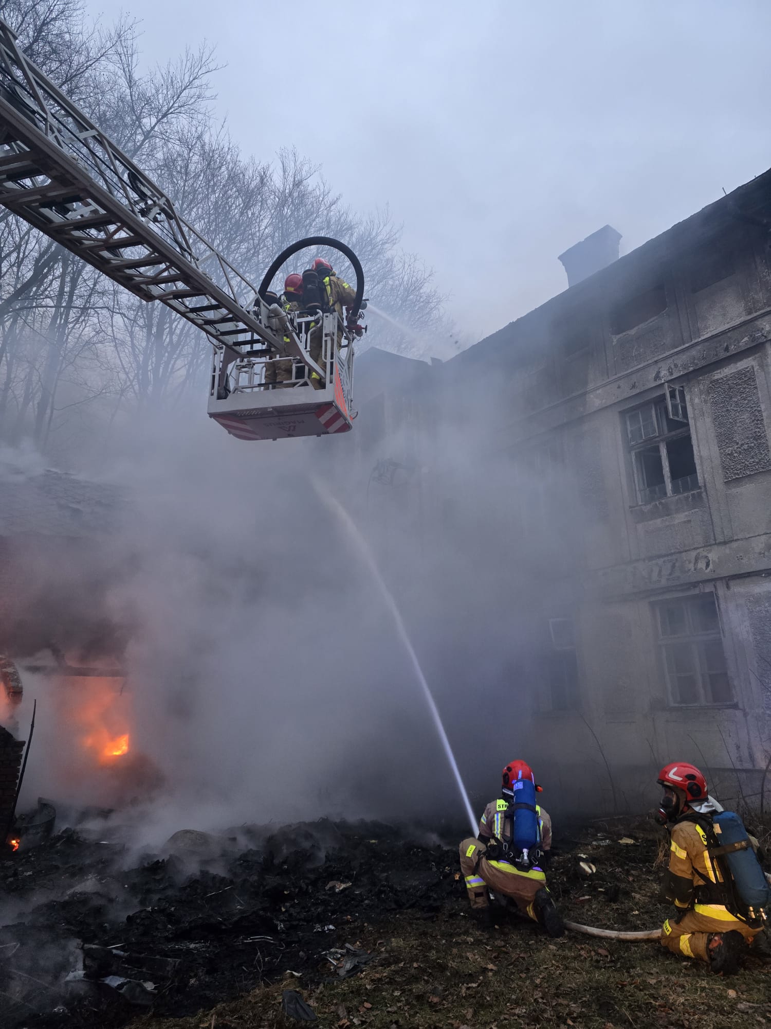 fot. asp. sztab. MIŚ Dawid Pożar na ulicy Sobieskiego