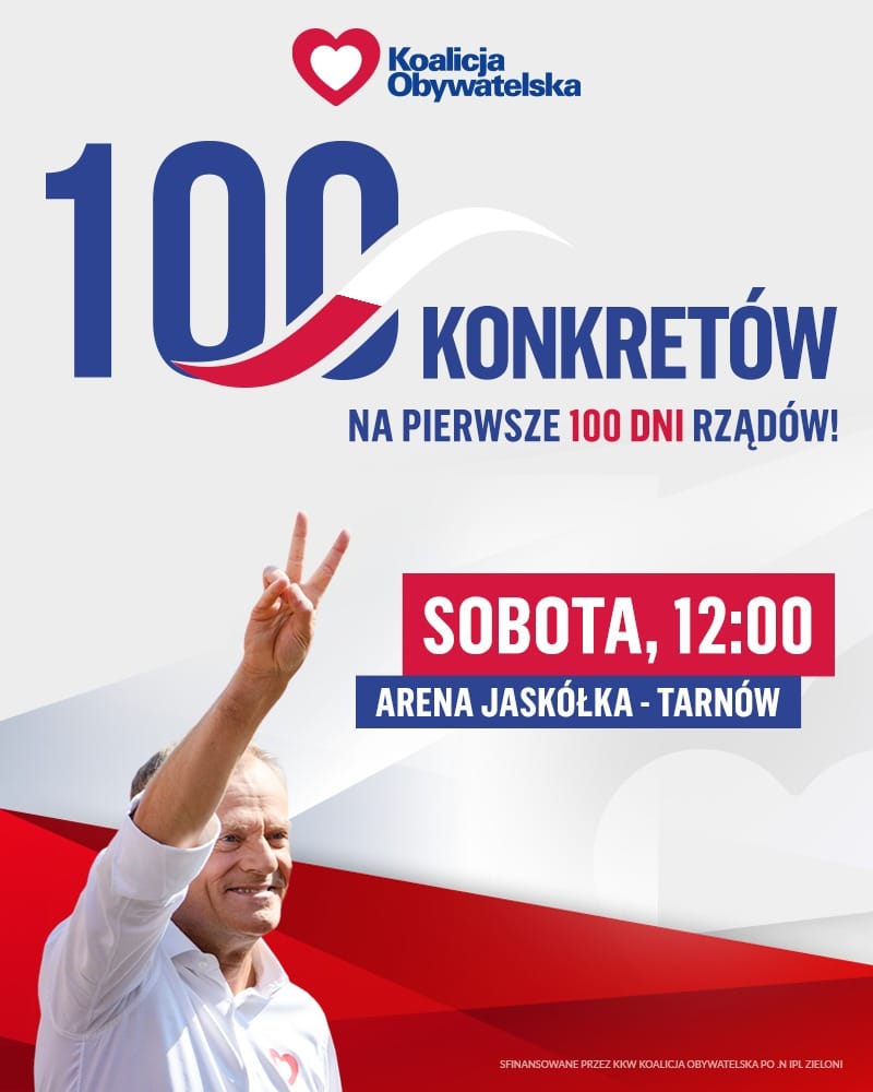 Plakat organizatora
