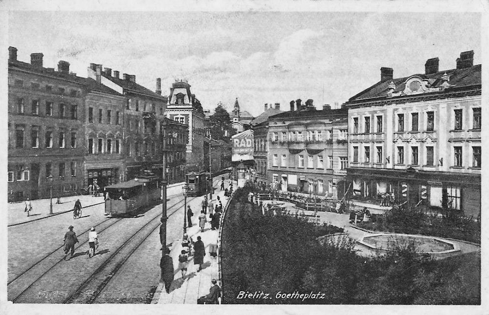 Widok na dzisiejszy plac Żwirki i Wigury w czasie II wojny światowej